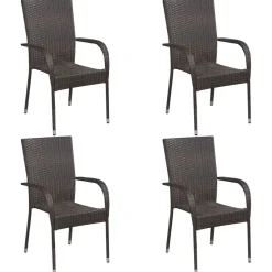 Conjunto de jardín 1 mesa + 4 sillas de ratán