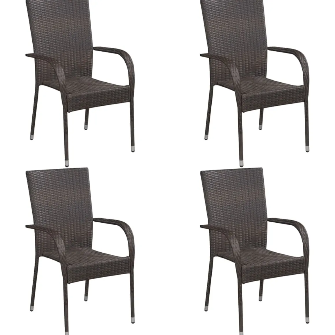 Conjunto de jardín 1 mesa + 4 sillas de ratán