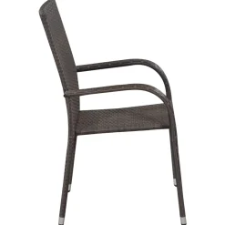 Conjunto de jardín 1 mesa + 4 sillas de ratán