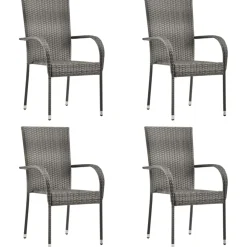 Conjunto de jardín 1 mesa + 4 sillas de ratán