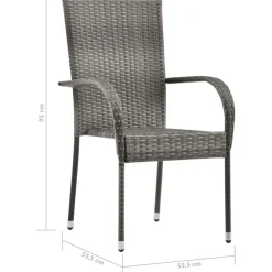 Conjunto de jardín 1 mesa + 4 sillas de ratán