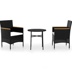 Conjunto de jardín 1 mesa redonda + 2 sillones