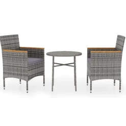 Conjunto de jardín 1 mesa redonda + 2 sillones