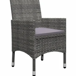 Conjunto de jardín 1 mesa+4 sillones con cojines