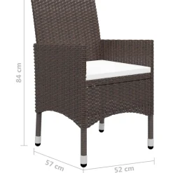 Conjunto de jardín 1 mesa+4 sillones con cojines