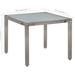 Conjunto de jardín 5 piezas Dalia gris