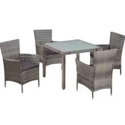 Conjunto de jardín 5 piezas Dalia gris