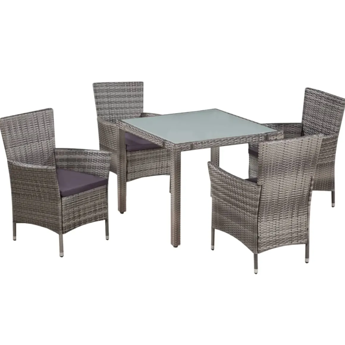 Conjunto de jardín 5 piezas Dalia gris