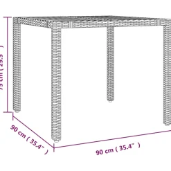 Conjunto de jardín 4 sillas + mesa con cojines gris