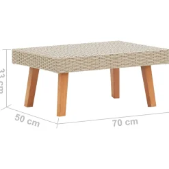Conjunto de jardín 2 sofás+2 sillones+1 mesa