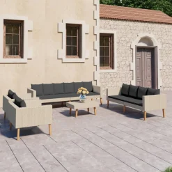 Conjunto de jardín 2 sofás+2 sillones+1 mesa
