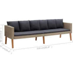 Conjunto de jardín 2 sofás+2 sillones+1 mesa