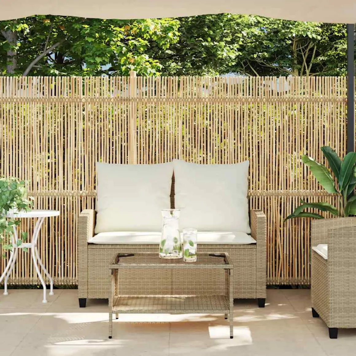 Conjunto de jardín Abril sofá doble + mesa