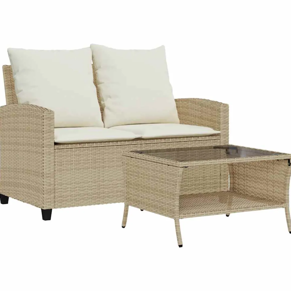 Conjunto de jardín Abril sofá doble + mesa