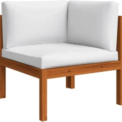 Conjunto de jardín Adhia 10 piezas + cojines crema