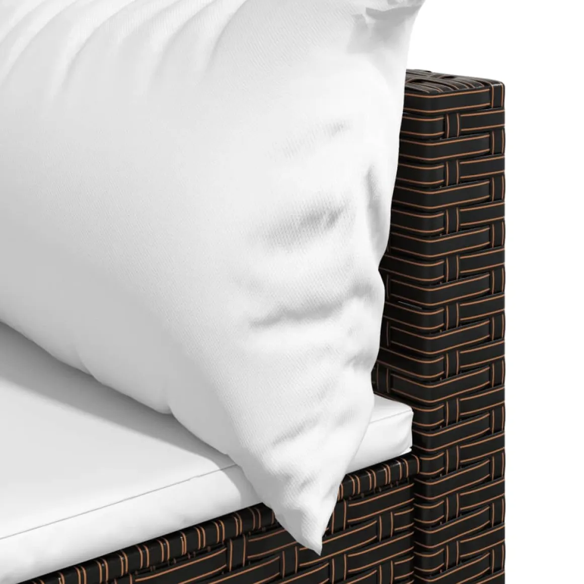 Conjunto de jardín Baru sofá modular + mesa marrón/blanco