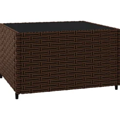 Conjunto de jardín Baru sofá modular + mesa marrón/blanco