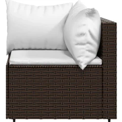 Conjunto de jardín Baru sofá modular + mesa marrón/blanco