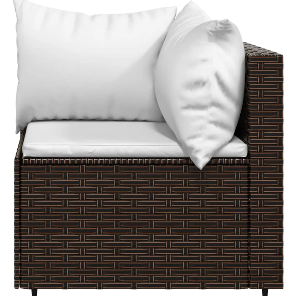 Conjunto de jardín Baru sofá modular + mesa marrón/blanco