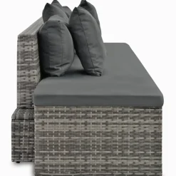 Conjunto de jardín Batford 2 sofás + 2 tumbonas gris 65x240x74 cm