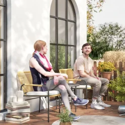 Conjunto de jardín Bella Outsunny 3 piezas natural