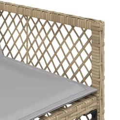 Conjunto de jardín Bombay mesa + 4 sillones + cojines
