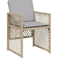Conjunto de jardín Bombay mesa + 4 sillones + cojines
