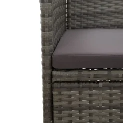 Conjunto de jardín con mesa y 2 sillones con cojines