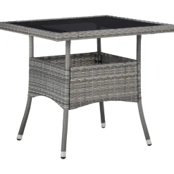 Conjunto de jardín con mesa y 2 sillones con cojines