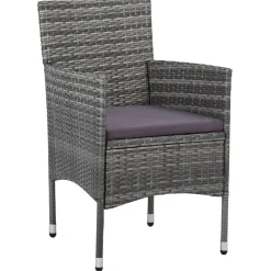 Conjunto de jardín con mesa y 2 sillones con cojines