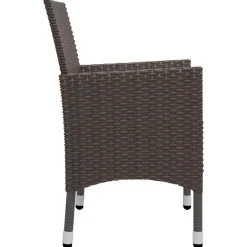 Conjunto de jardín con mesa y 2 sillones con cojines