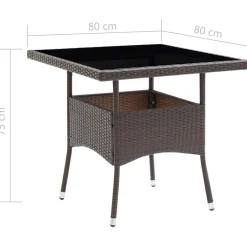 Conjunto de jardín con mesa y 2 sillones con cojines