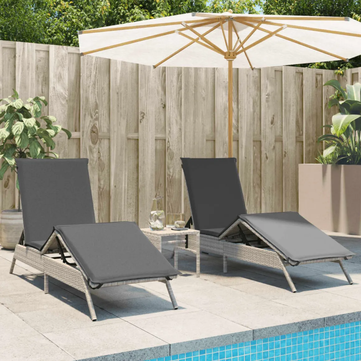 Conjunto de jardín Dalia 2 tumbonas + mesa