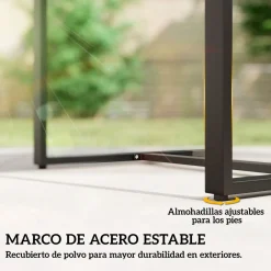 Conjunto de jardín DuoRelax Outsunny 2 sillas y mesa auxiliar
