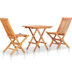 Conjunto de jardín Eydon 2 sillas + mesa madera de teca