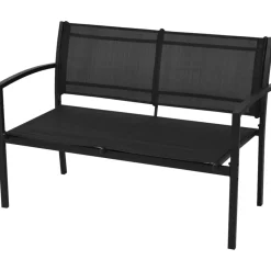 Conjunto de jardín Gabriela sofá con 2 sillas y mesa negro