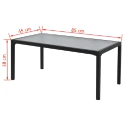 Conjunto de jardín Gabriela sofá con 2 sillas y mesa negro
