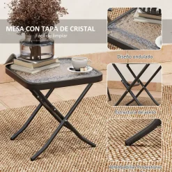 Conjunto de jardín Ghina 2 sillas + mesa