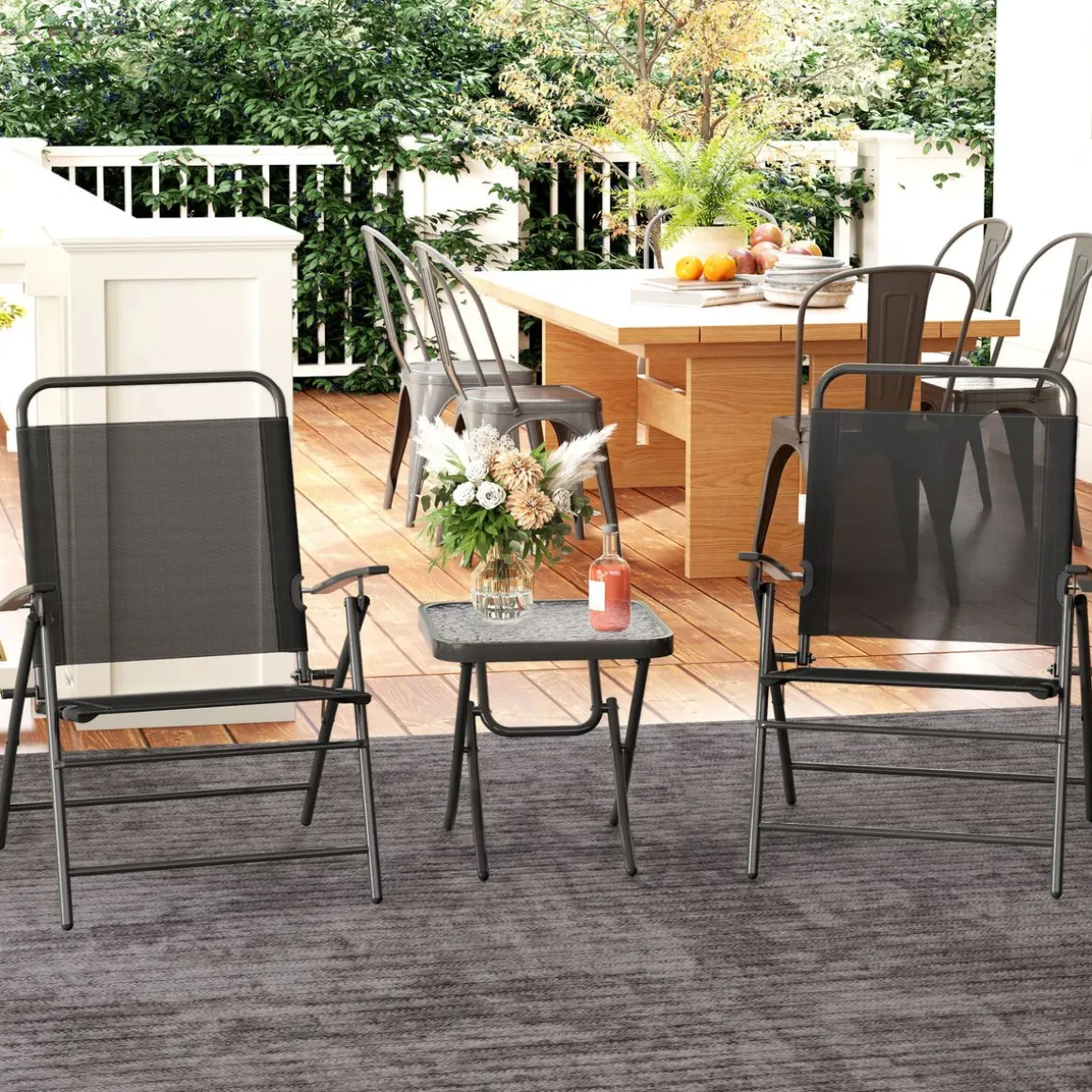 Conjunto de jardín Ghina 2 sillas + mesa