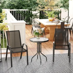 Conjunto de jardín Hera Outsunny 2 sillas + mesa negro