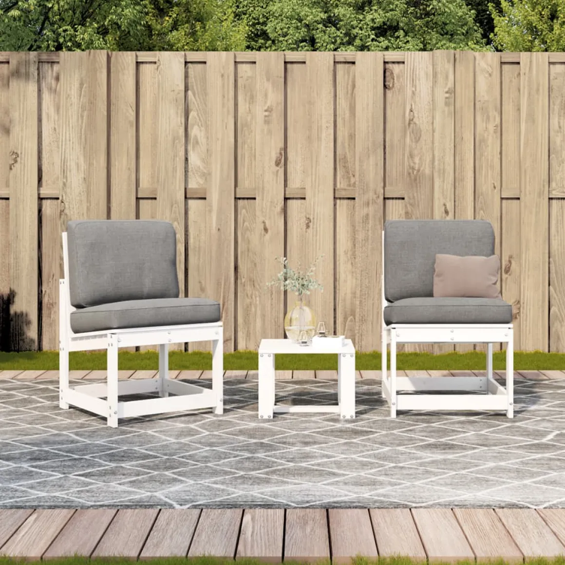 Conjunto de jardín Hermes 2 sillones + 1 mesa