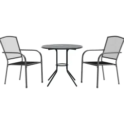 Conjunto de jardín Hills 2 sillas + mesa gris