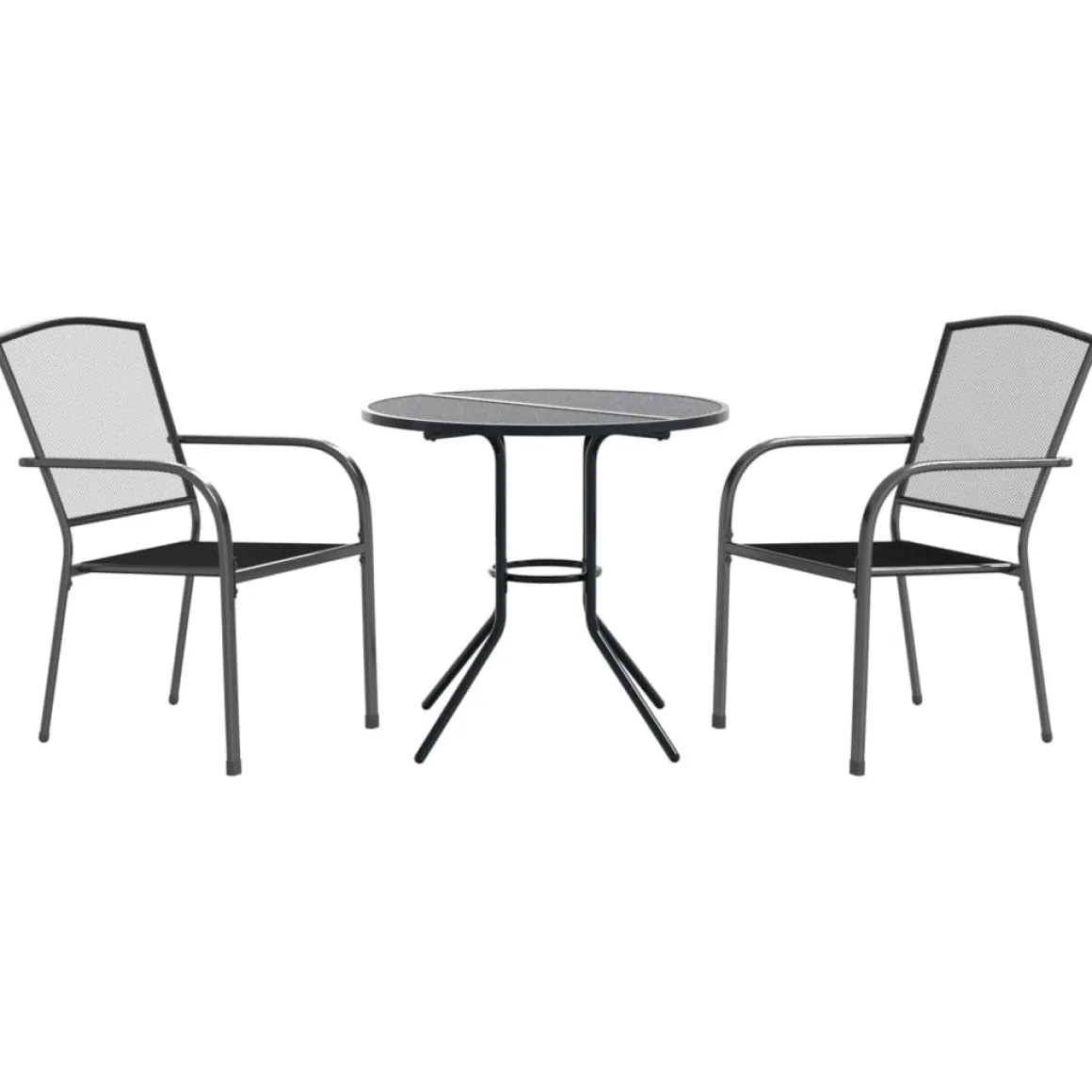 Conjunto de jardín Hills 2 sillas + mesa gris