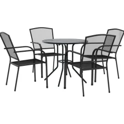 Conjunto de jardín Hills 4 sillas + mesa gris