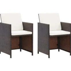 Conjunto de jardín Huanchaco 2 sillones + taburetes ratán PE