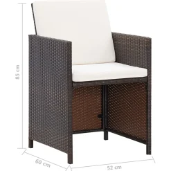 Conjunto de jardín Huanchaco 2 sillones + taburetes ratán PE