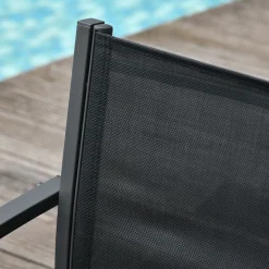 Conjunto de jardín Jeff Outsunny 3 sillones + 1 mesa negro