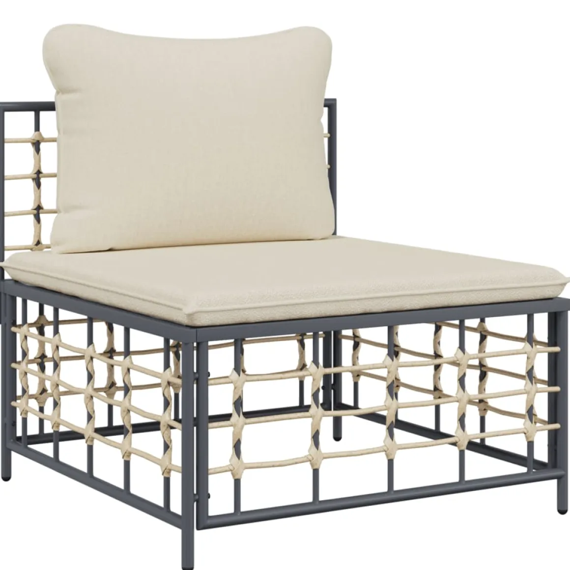 Conjunto de jardín Kenia sofá modular + mesa/reposapiés