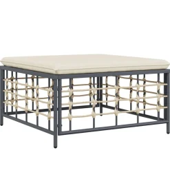 Conjunto de jardín Kenia sofá modular + mesa/reposapiés