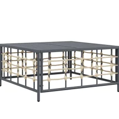 Conjunto de jardín Kenia sofá modular + mesa/reposapiés